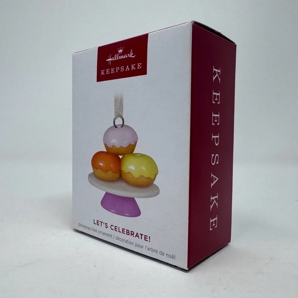Hallmark Let’s Celebrate Keepsake Donut Ornament in Pink, Orange, Yellow 2024